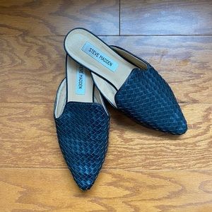 Steve Madden Women’s Black Leather Mules